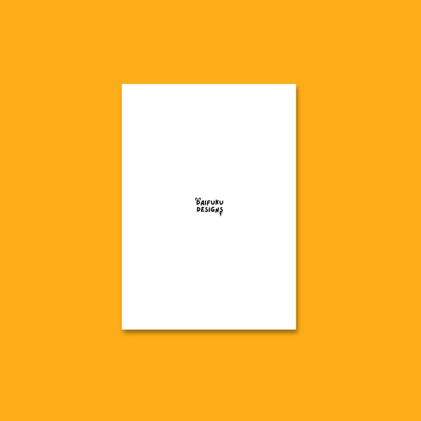 Back of the card featuring the Bobby Blob logo with scribbly, irreverent branding details